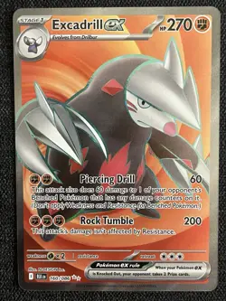 Excadrill ex 160/086 Black Bolt BLK EN Full Art Ultra Rare 2025 Pokemon TCG NM - Image 1