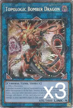 3X Yugioh Topologic Bomber Dragon MP25-EN030 Starlight Rare 1st Edition NM - Image 1