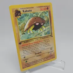 Pokemon TCG Kabuto Fossil 1st Edition Regular Common 30 HP 50/62 English 1999 - Image 2