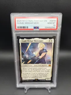 2026 MtG Cloud, Midgar Mercenary Non-Foil Final Fantasy #0010 - PSA 10 🔥🔥🔥 - Image 1
