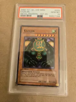 Yu-Gi-Oh! TCG Kazejin Metal Raiders MRD-E026 1st Edition Super Rare PSA 10 - Image 3