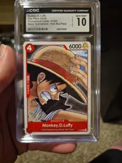 One Piece CCG Monkey D Luffy Promo #022 CGC 10 - Image 1