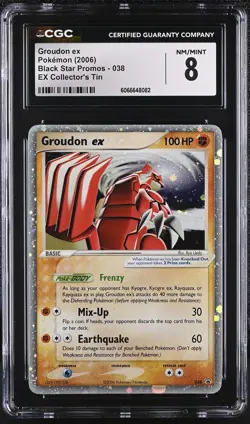 CGC 8 Groudon ex 2006 Black Star Promos 038 Holo Pokemon Card - Image 1