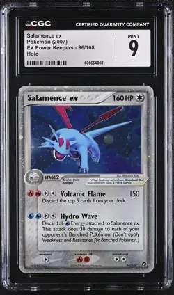 CGC 9 MINT Salamence ex 2007 EX Power Keepers 96/108 Holo Pokemon Card - Image 1