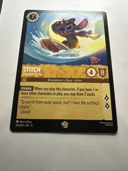 Stitch - Carefree Surfer 24/204 Fabled Regular 2025 Disney Lorcana Card NM - Image 3