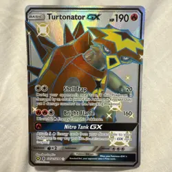 Pokemon TCG Hidden Fates Turtonator GX Full Art Holo Card SV52/SV94 NM/M - Image 2