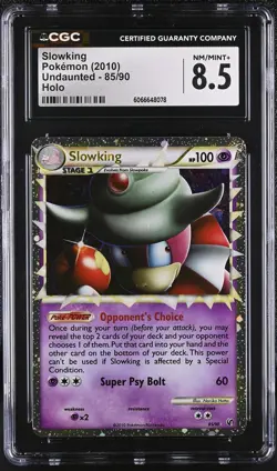 CGC 8.5 Slowking 2010 Undaunted 85/90 Holo Prime Pokemon Card - Image 1