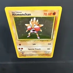 Pokemon TCG 1999 Base Set Hitmonchan 7/102 Holo Rare Unlimited - Card D - Image 3