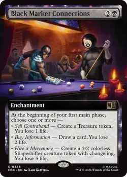 MTG Commander Marvel Super Heroes MSC Black Market Connections 0346 Extended - Image 1