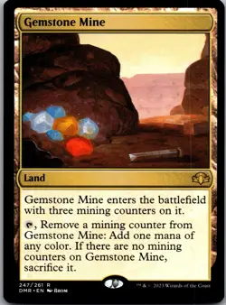 Gemstone Mine 247 Rare Dominaria Remastered Magic: The Gathering Lightly Played - Image 1