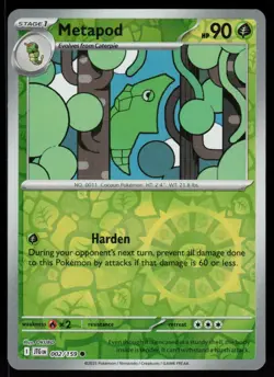 Metapod 002/159 Common Journey Together Pokemon Reverse Holo Near Mint - Image 1