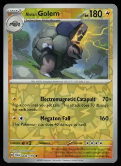 Alolan Golem 046/159 Uncommon Journey Together Pokemon Reverse Holo Near Mint - Image 1