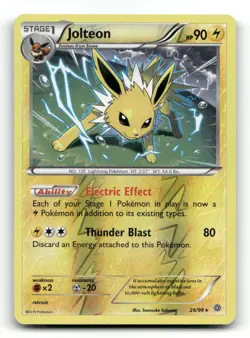 Jolteon 26/98 Holo Rare Ancient Origins Pokemon Reverse Holo MP - Image 1