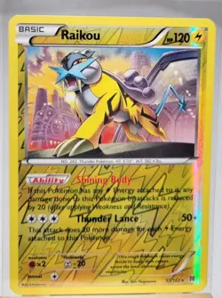 Raikou 55/162 Reverse Holo Holo Rare BREAKthrough Pokemon LP - Image 1