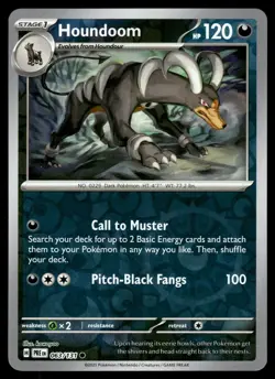 HOUNDOOM - 063/131 Common Prismatic Evolutions Pokemon Reverse Holo NM - Image 1