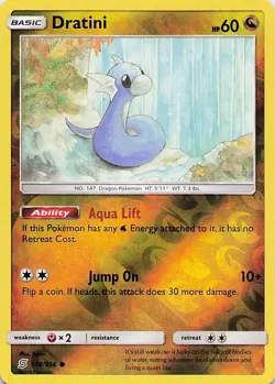 Dratini - Pokemon Reverse Holo Common 2019 Unified Minds 148/236 NM - Image 1