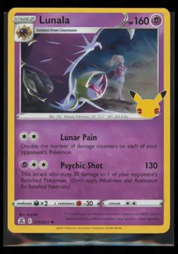Lunala 015/025 Pokemon Celebrations Rare Near Mint - Image 1