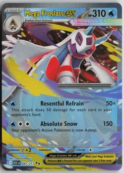 Mega Froslass ex 047/217 Double Rare Ascended Heroes Pokemon Holo Near Mint - Image 1