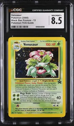 CGC 8.5 Venusaur 2000 Black Star Promos 13 Holo Pokemon Card - Image 1