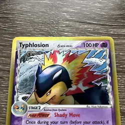 Pokemon Typhlosion Delta Species Holo 12/101 EX Dragon Frontiers - LP - Image 5