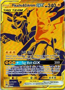 Pikachu & Zekrom GX Tag Team SM248 Promo Sun & Moon Pokemon TCG NM (SKU1-1) - Image 1