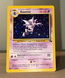 Haunter 6/62 Fossil Holo Rare English 1999 Unlimited Pokemon TCG 50 HP - Image 1
