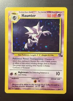 Haunter 6/62 Fossil Holo Rare English 1999 Unlimited Pokemon TCG 50 HP - Image 2