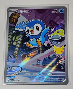 🔥 Pokemon TCG Piplup 042 Full Art Promo 30th Anniversary MEP Holo MINT ✨ - Image 1