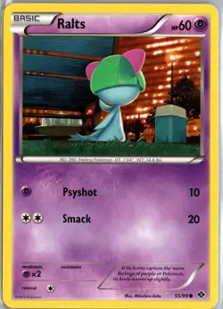 Ralts 55/99 Common Next Destinies Pokemon Lightly Played - Image 1