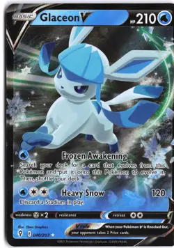 Glaceon V 040/203 Holo V Rare Evolving Skies Pokemon NM - Image 1