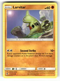 Larvitar 115/214 Common Lost Thunder Pokemon Lightly Played - Image 1
