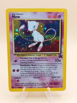 Mew Holo Rare Pokemon Black Star Promo #9 WOTC 1999-2000 SWIRL - Image 1