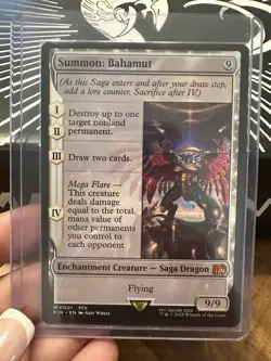 Magic the Gathering Final Fantasy Summon Bahamut Mythic Card - Image 1