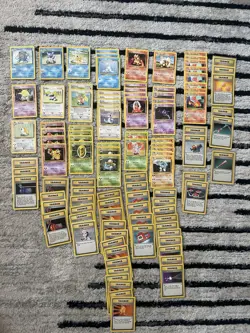 104 Uncommon & 26 Rare Base Set Pokemon Card Lot LP-MP-HP Conditions - Image 1