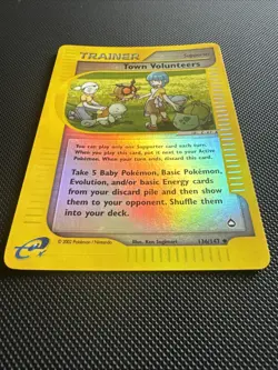 Pokemon TCG Town Volunteers Aquapolis Card 136/147 Reverse Holo LP - Image 2