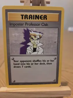Imposter Professor Oak Base Set 1999 Unlimited Print LP, 73/102 Pokemon Card. - Image 1