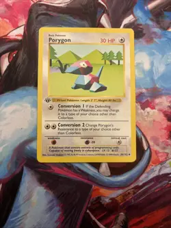 Pokemon TCG Porygon Base Set 1st Edition Uncommon Card Shadowless 39/102 LP-/MP - Image 1