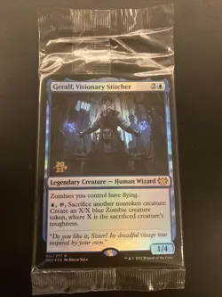 FOIL Geralf, Visionary Stitcher PRERELEASE STAMPED MTG Crimson Vow SEALED - Image 1