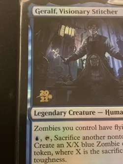 FOIL Geralf, Visionary Stitcher PRERELEASE STAMPED MTG Crimson Vow SEALED - Image 2