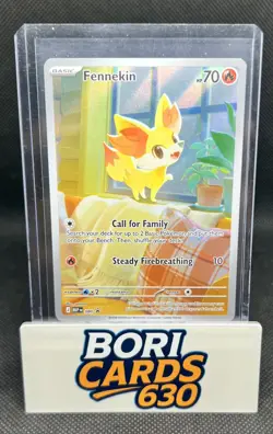 Fennekin 080 Illustration Rare Black Star Promo- Chaos Rising Pokemon - Image 1