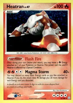 Heatran 6/146 Holo Rare Legends Awakened Pokemon Lightly Played - Image 1