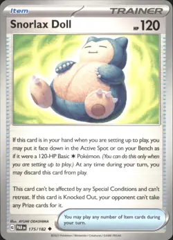 SNORLAX DOLL 175/182 UNCOMMON PARADOX RIFT POKEMON NM - Image 1
