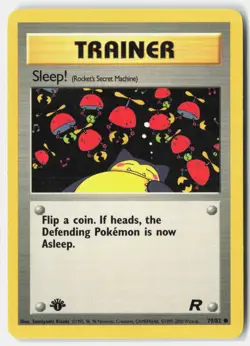 Sleep! 79/82 Common Team Rocket Pokemon 1st Edition MP Sumiyoshi Kizuki - Image 1