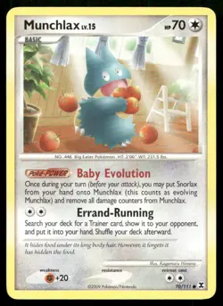 Munchlax 70/111 Common Rising Rivals Pokemon LP/MP - Image 1