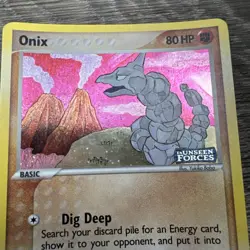 Pokemon Card - Onix Unseen Forces 65/115 Reverse Holo Stamped LP - Image 2