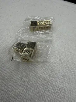 Pokemon TCG Sword And Shield Set of 6 Metal Damage Counter Dice Gold Promo - Image 1