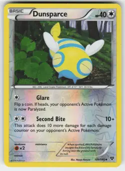 Dunsparce 101/146 Uncommon XY Pokemon Reverse Holo Moderately Played - Image 1