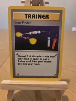 Pokemon TCG Item Finder 74/102 Rare Trainer Base Set Regular English LP - Image 1
