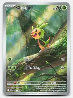 Chespin 087/086 Holo Illustration Rare Chaos Rising Pokemon Near Mint - Image 1