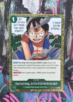 Monkey D. Luffy OP13-040 Wings of the Captain Rare NM One Piece TCG - Image 1